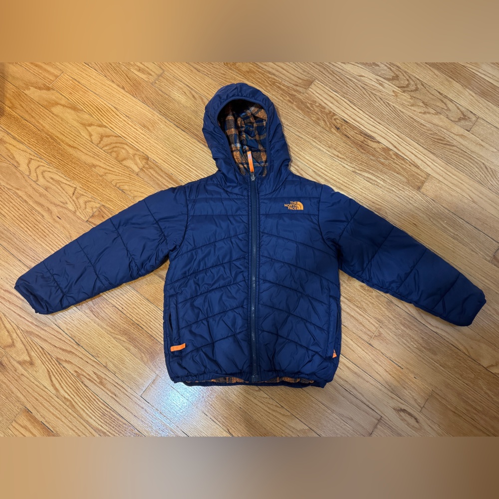 The North Face Kids Puffer Jacket - Navy and Orange